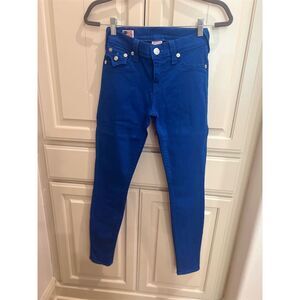 True Religion Women's Skinny Jeans Size 26 Blue Ankle-Length 5-Pocket